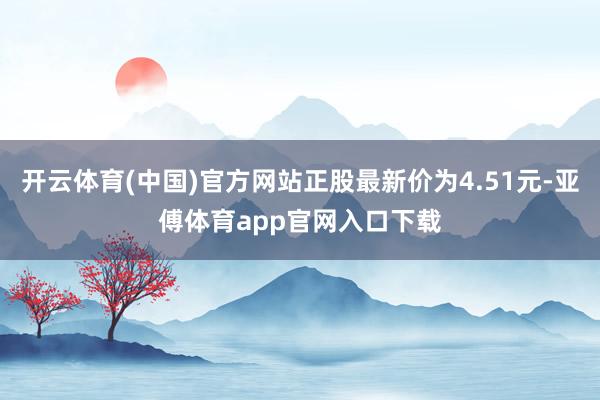 开云体育(中国)官方网站正股最新价为4.51元-亚傅体育app官网入口下载