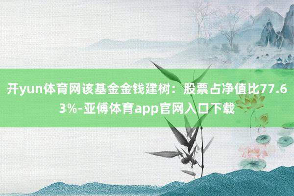 开yun体育网该基金金钱建树：股票占净值比77.63%-亚傅体育app官网入口下载